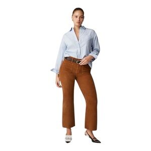 J. Crew Tall sailor slim-wide pant in stretch corduroy in Rich Coffee NEW 28T